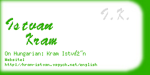 istvan kram business card